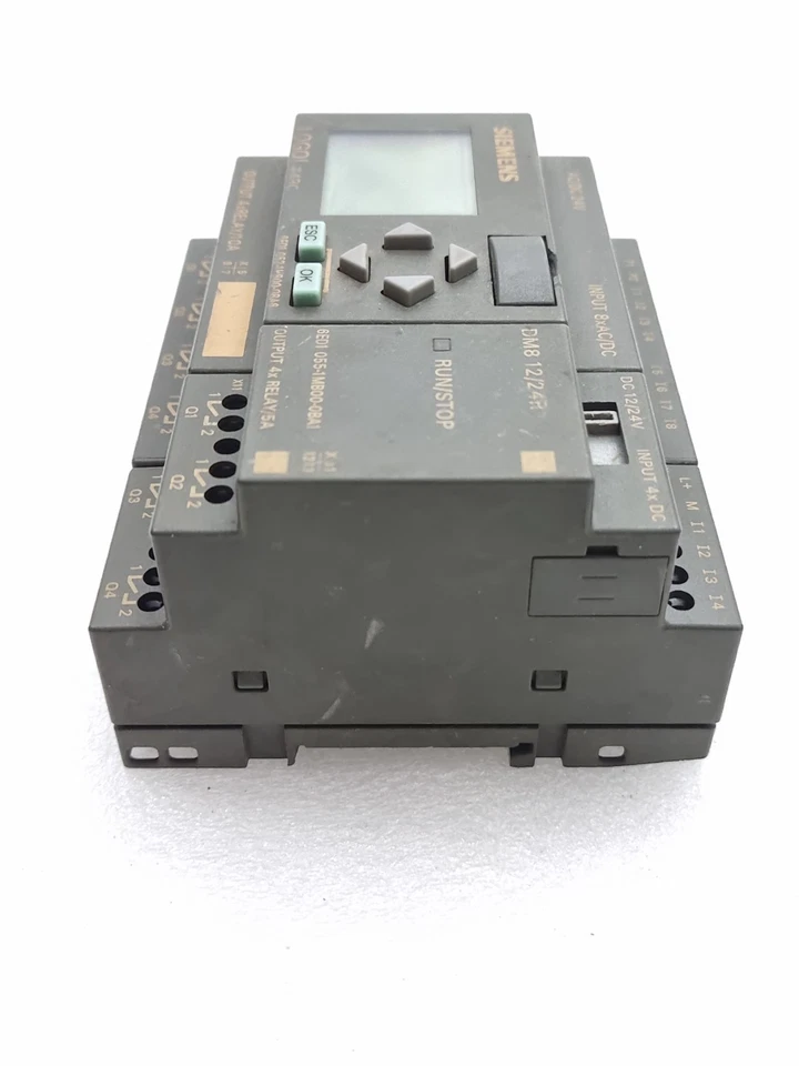 Siemens 6ED1052-1HB00-0BA6 Logo With 6ED1055-1MB00-0BA1 Expansion Module (Used)
